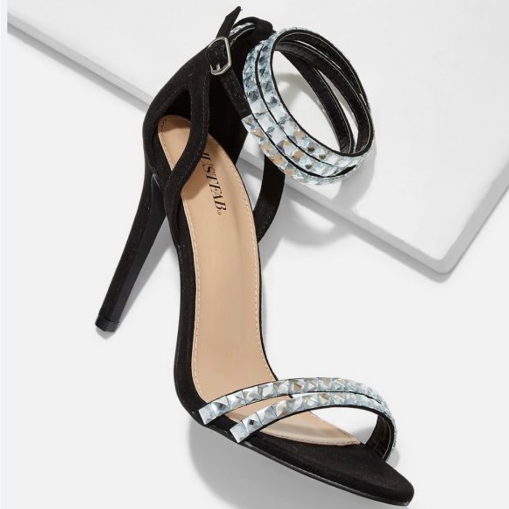 Just fab embellished ankle strap heels size 8 *NWT*